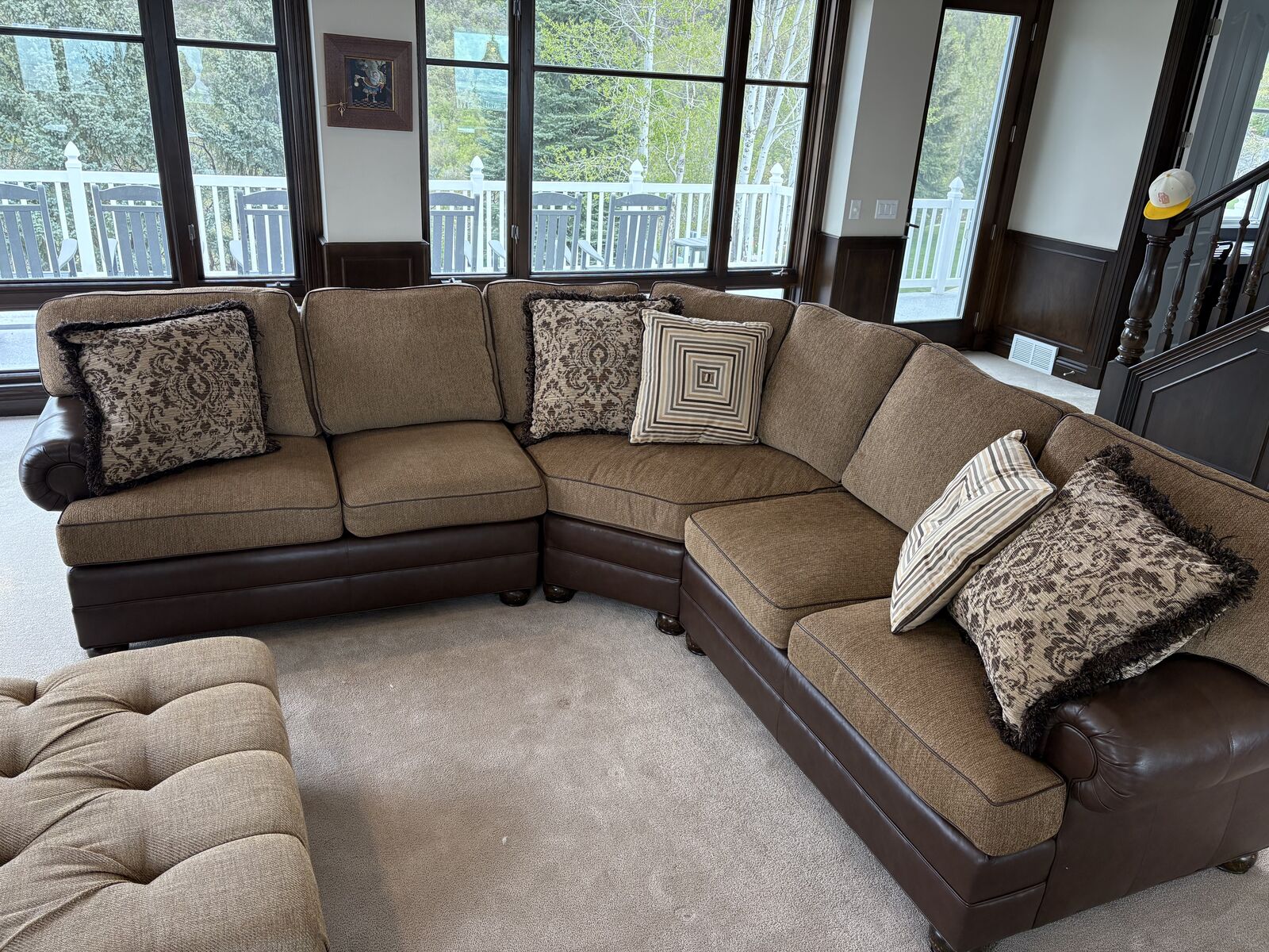 Taylor King Custom Sofa and Ottoman