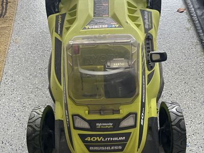 RYOBI 40V Lithium 20in. Brushless Cordless Electric Lawn Mower w/ LED Headlights