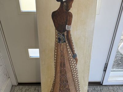 TAVA African Woman Portrait Canvas Painting - Textured Art Decor