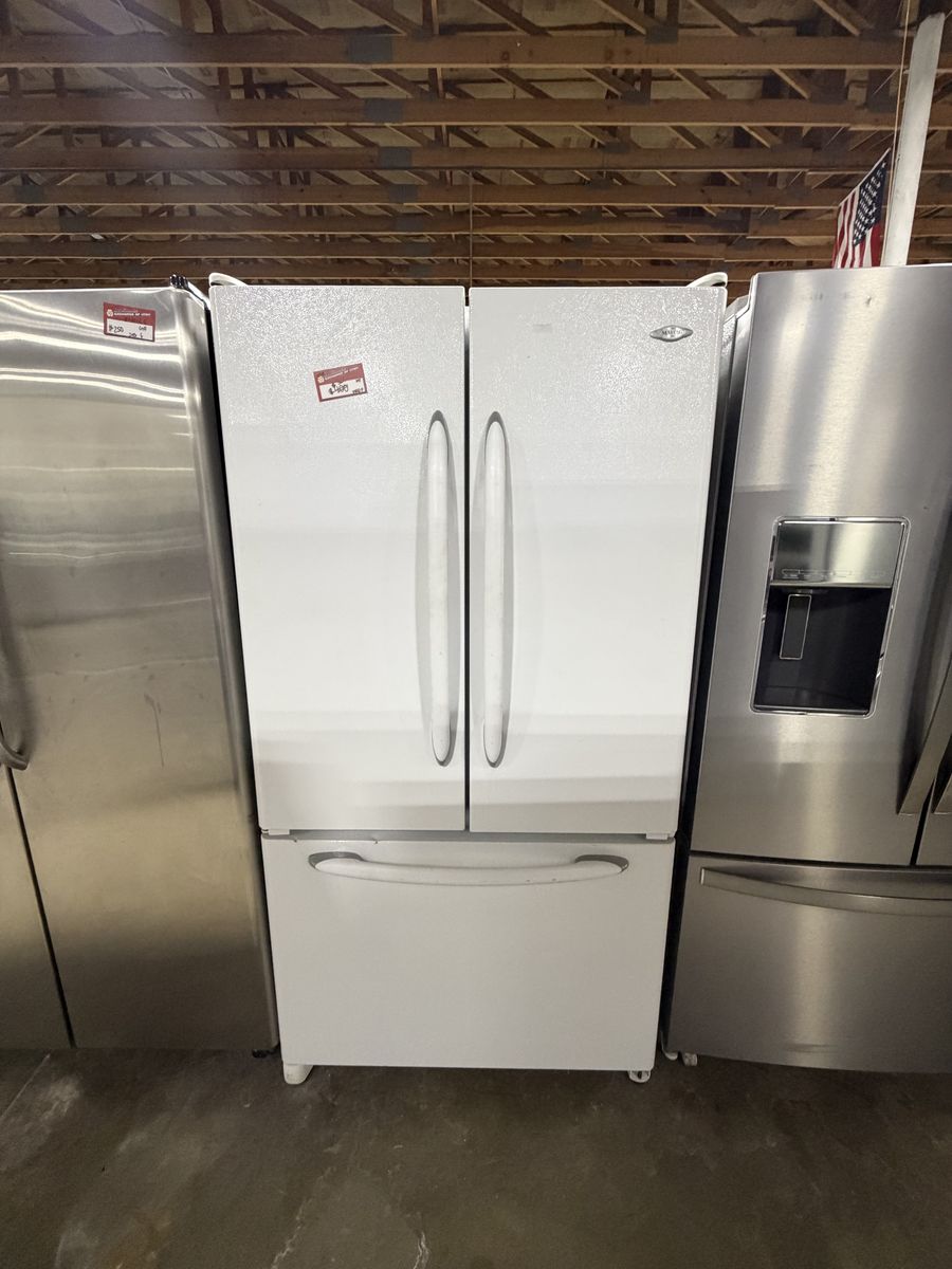 BEST DEALS AROUND! MAYTAG WHITE FRENCH DOOR FRIDGE