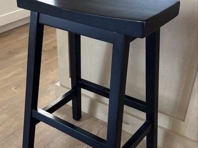 POTTERY BARN Tibetan Counter Stool – Black – Minimal Wear – Great Condition!