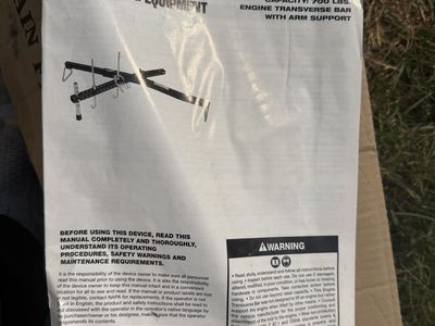 NAPA Professional 700 lbs Engine Transverse Bar with Arm Support #791-7125