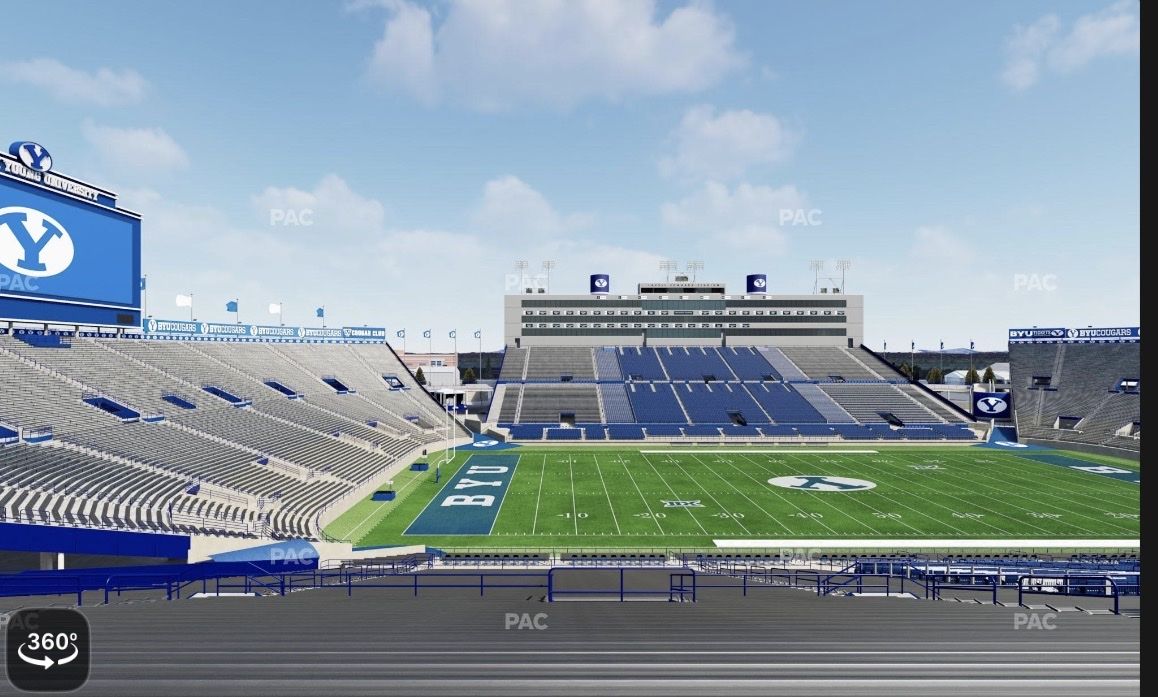 (2) BYU Cougars Football Season Tickets ALL 7 Games, On Aisle, +Parking Pass. includes Notre Dame Padded Seats