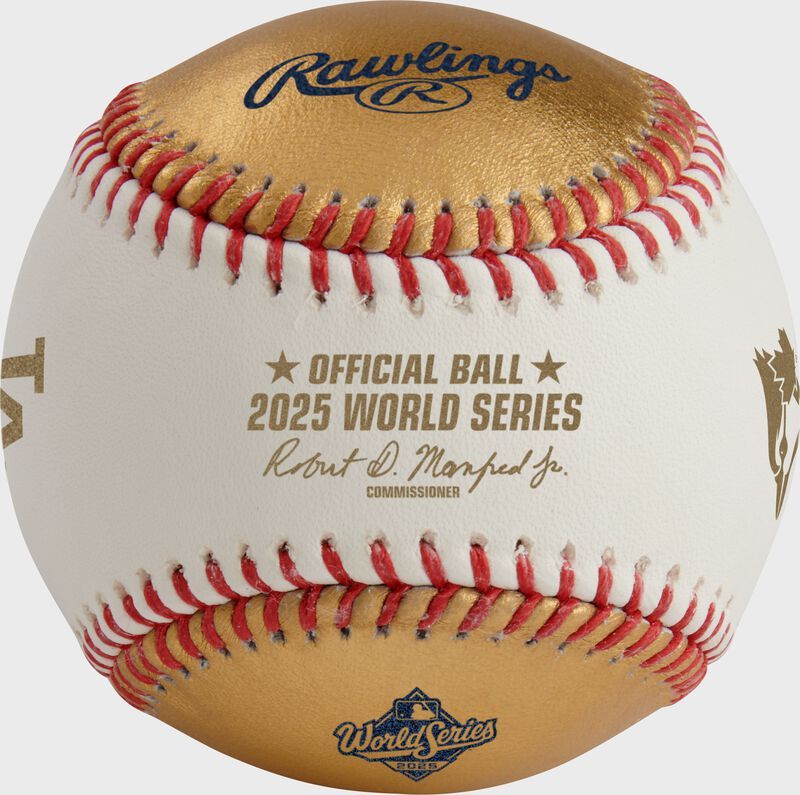 Rawlings 2025 WORLD SERIES Gold Dueling Baseball LA DODGERS TORONTO BLUE JAYS