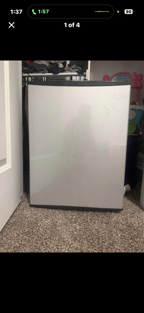 Whirlpool Mini Fridge Compact Refrigerator Silver