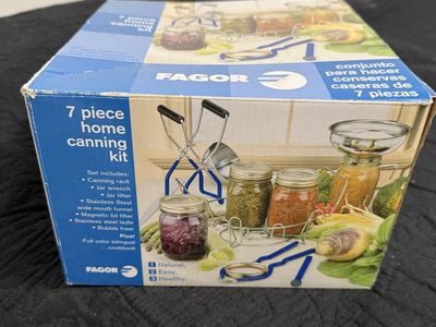 6 Piece Home Canning Kit Set Stainless Steel Funnel Jar Lifter Rack