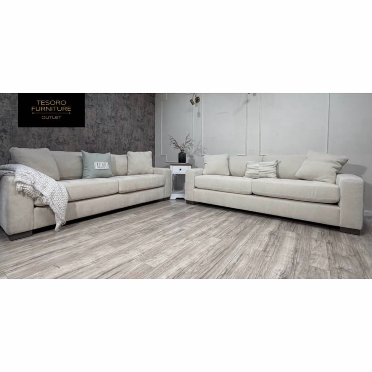 MODERN CREAM SOFA SET WE OFFER DELIVERY