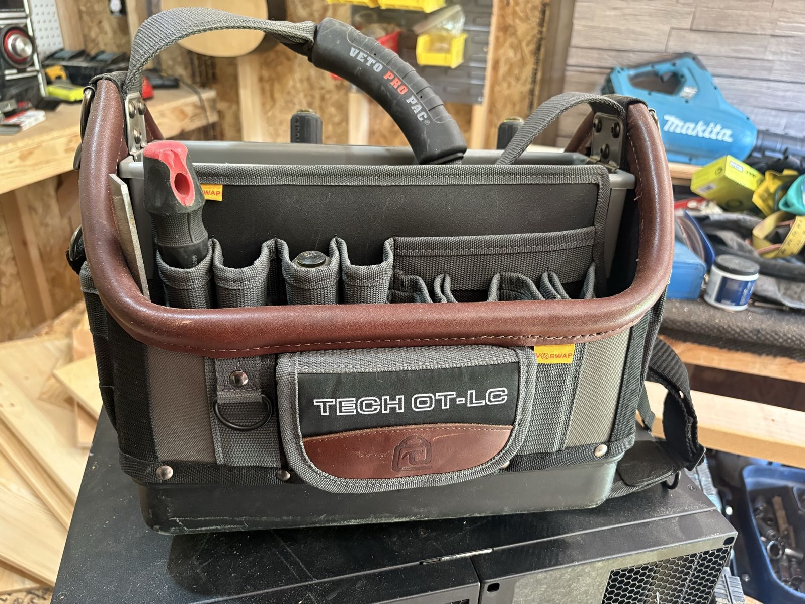 Veto Pro Pac TECH OT-LC Tool Bag - Professional Open Top Tool Carrier with Multiple Pockets
