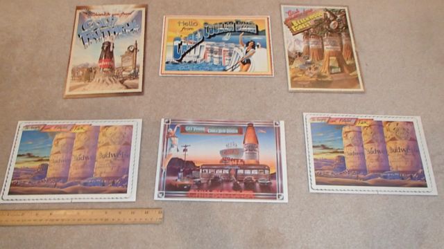 Promotional large-size Budweiser post cards for sale
