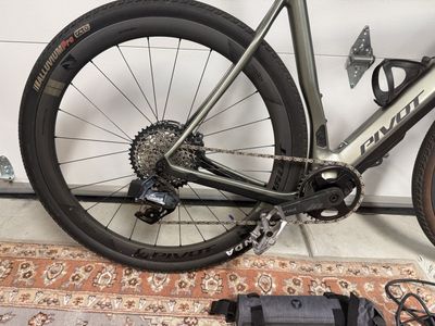 Pivot E Vault Gravel Bike - Size: L, Color: Gray, Carbon Frame, SRAM Force AXS Drivetrain Ebike
