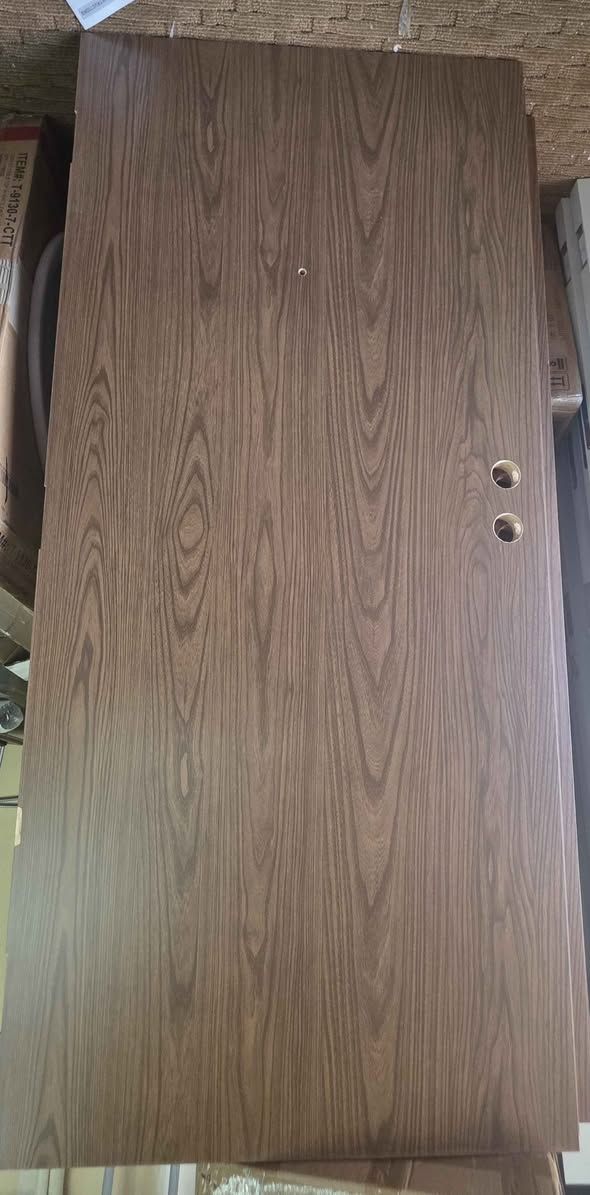 New MMI Solid, Walnut Finish, Fire Rated Door