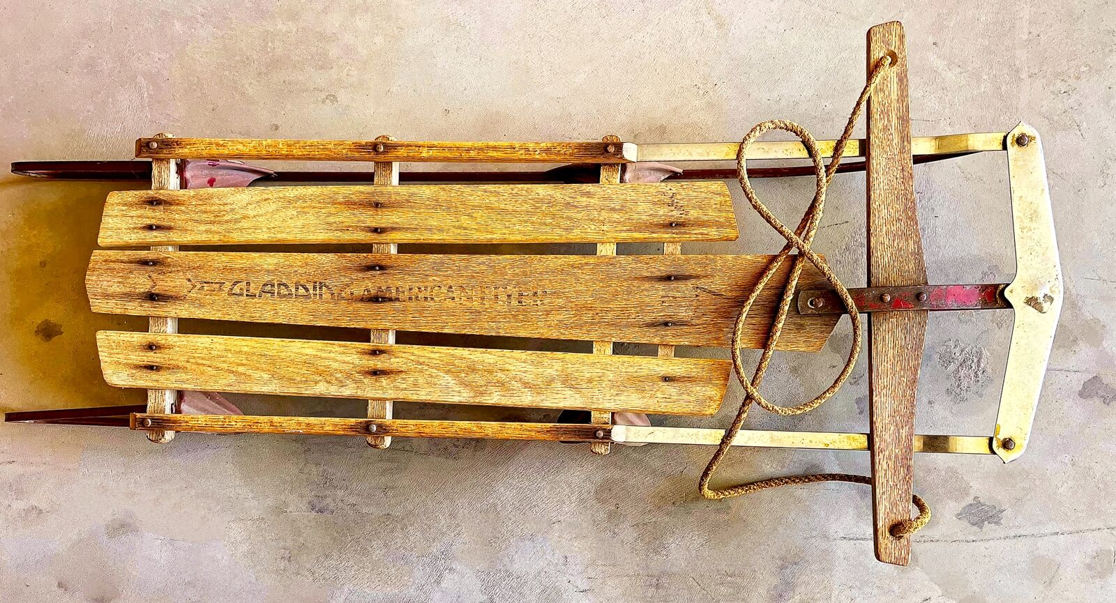 Aladdin American Flyer Steerable Sled Vintage