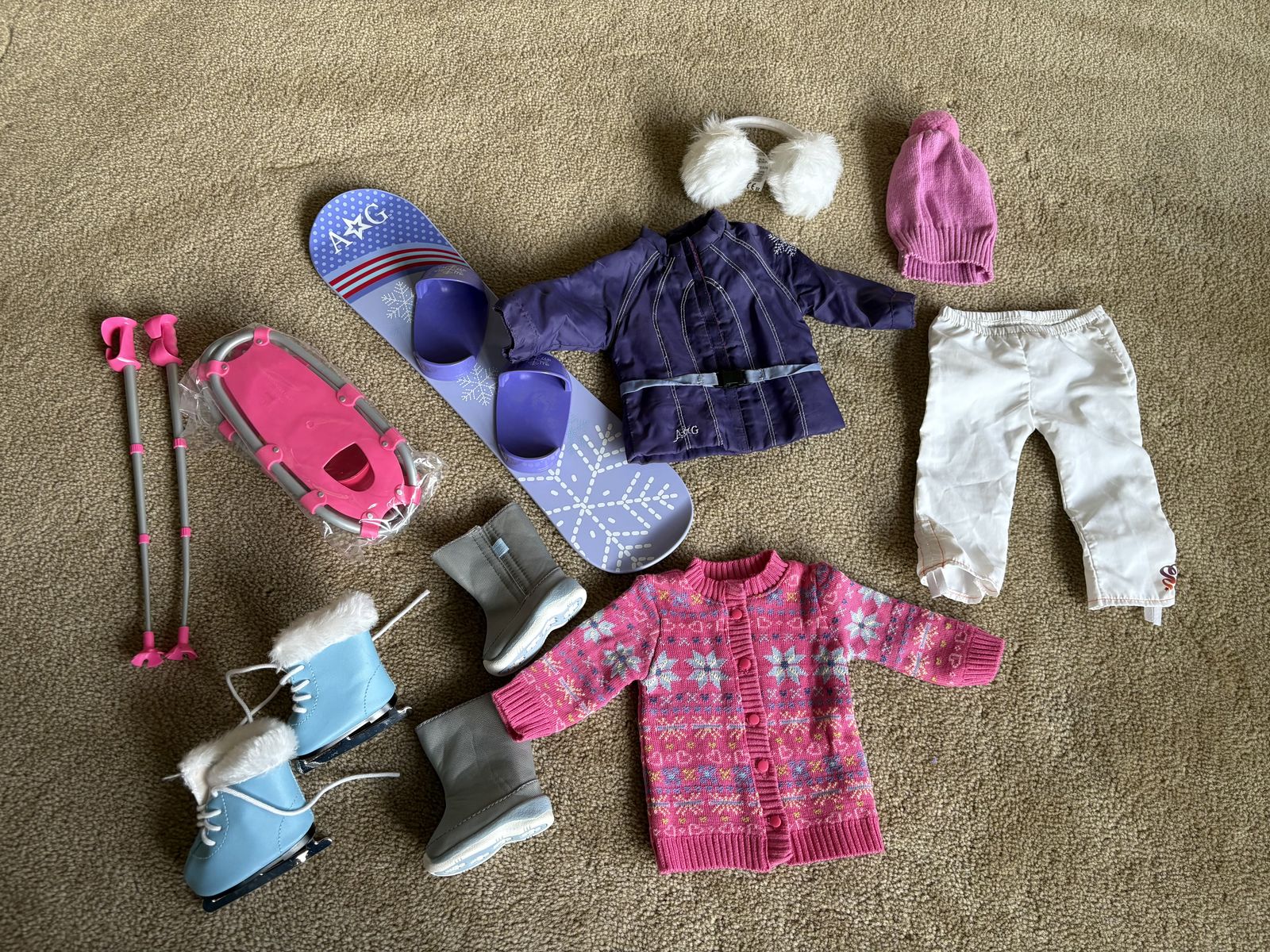 American Girl Doll Snow Set