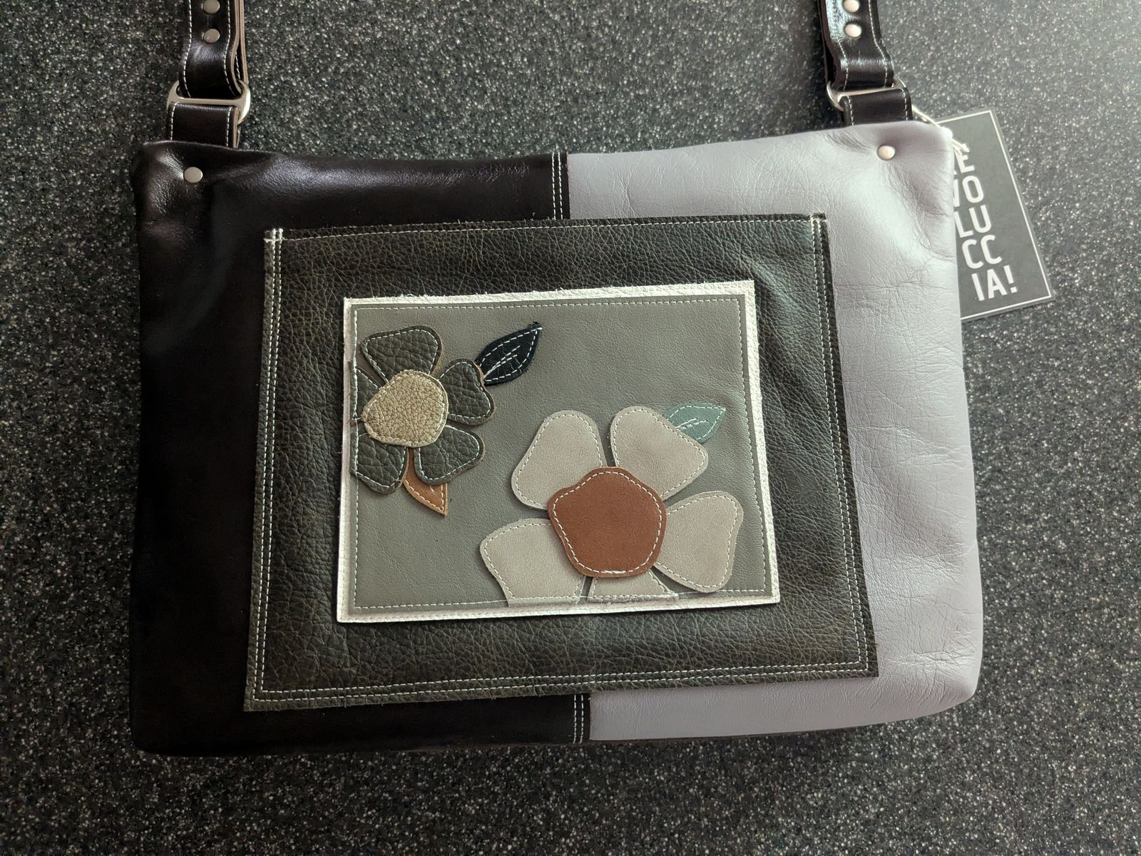 Handmade leather crossbody bag