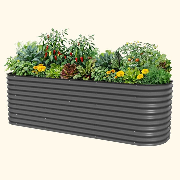 Vego Garden Classic 32" Tall 10-in-1 Kit Raised Garden Bed - Modern Gray
