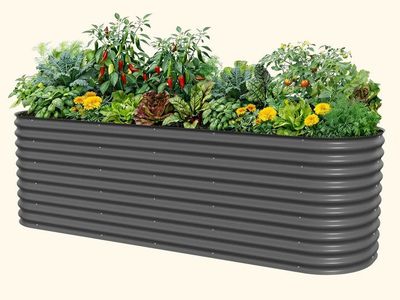 Vego Garden Classic 32" Tall 10-in-1 Kit Raised Garden Bed - Modern Gray
