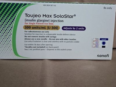 Sanofi Toujeo Max SoloStar Insulin Glargine Injection U-300 - 2 x 3mL Prefilled Pens
