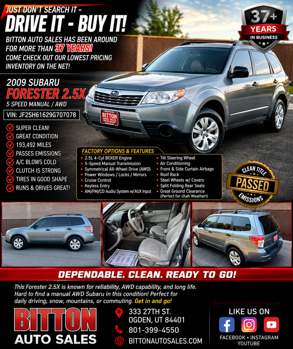 2009 Subaru Forester 2.5 X