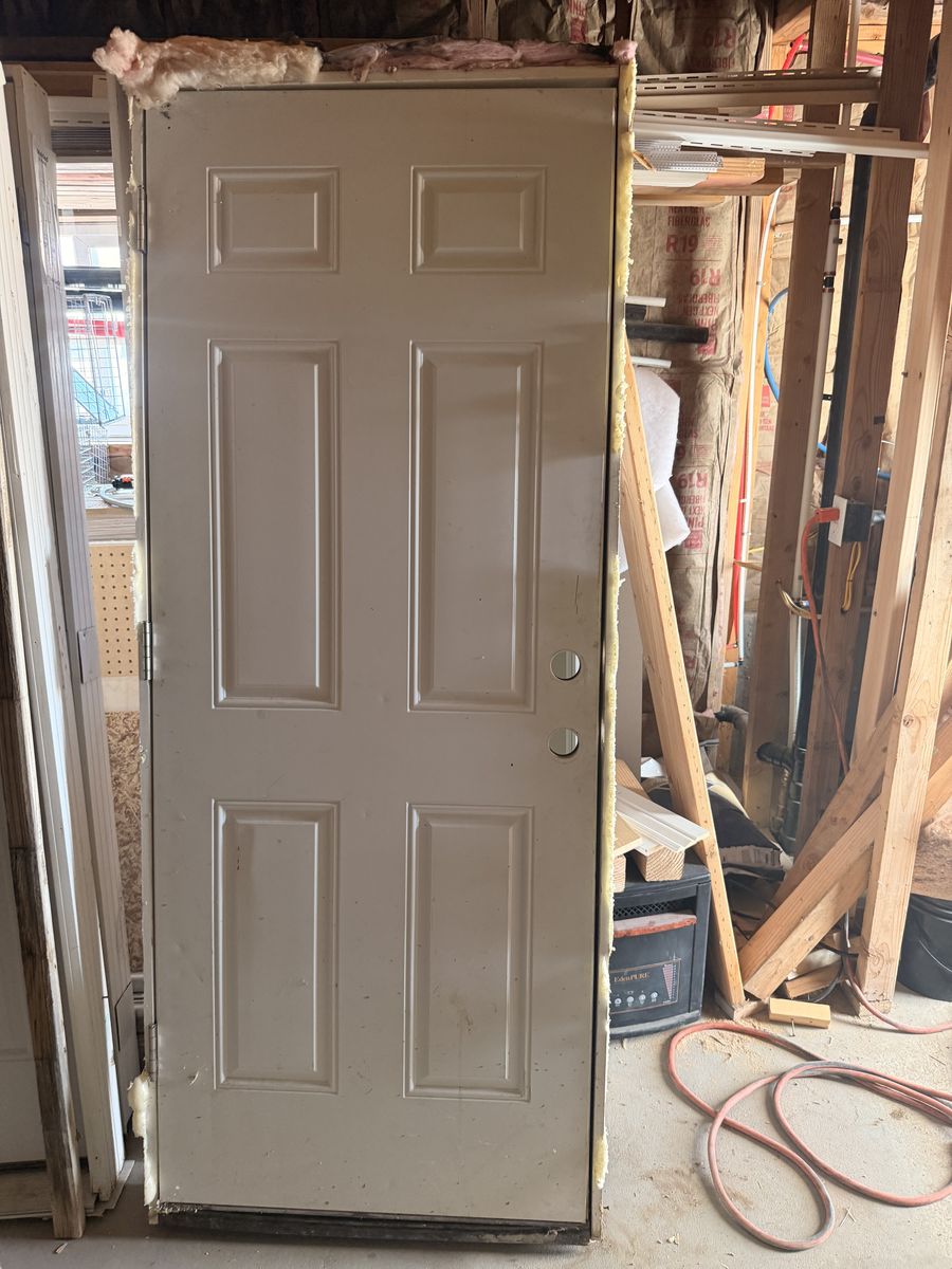 32 Inch Exterior Metal Door Six Panel