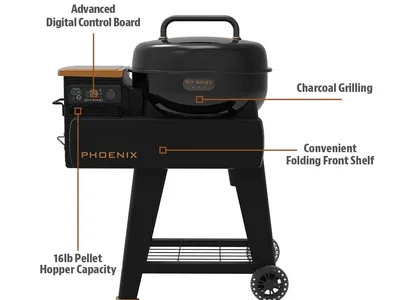 Brand new Pit Boss Pellet Grill, Phoenix 375 Square Inch Kettle Grill with Charcoal Insert, Onyx Series.