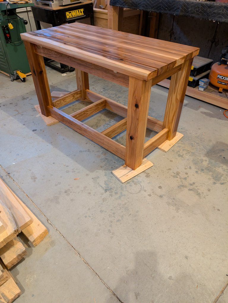 outdoor cedar table