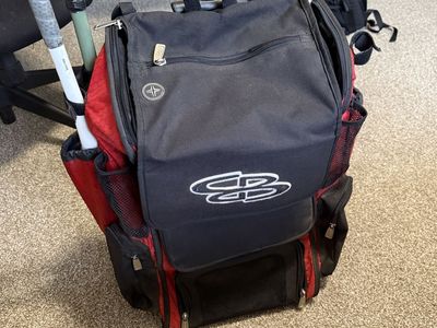 Boombah Rolling Softball Bag and Bats
