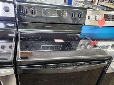 Whirlpool Electric Range Stove - Black Smooth Glass Cooktop