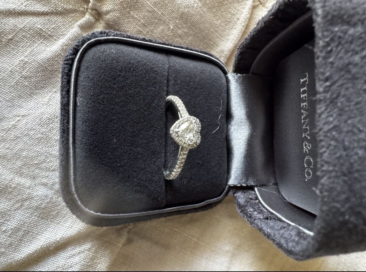 Tiffany & Co. Soleste Heart-Shaped Diamond Engagement Anniversary Wedding Ring