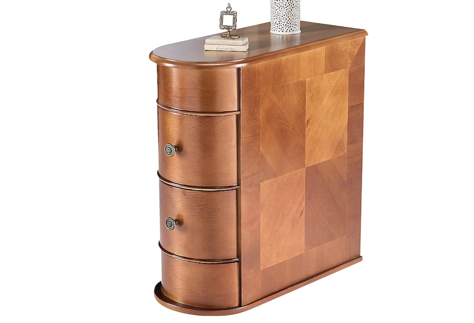 New in Box,Nightstand/side table No Assembly Night Stand with Curved Edge Storage