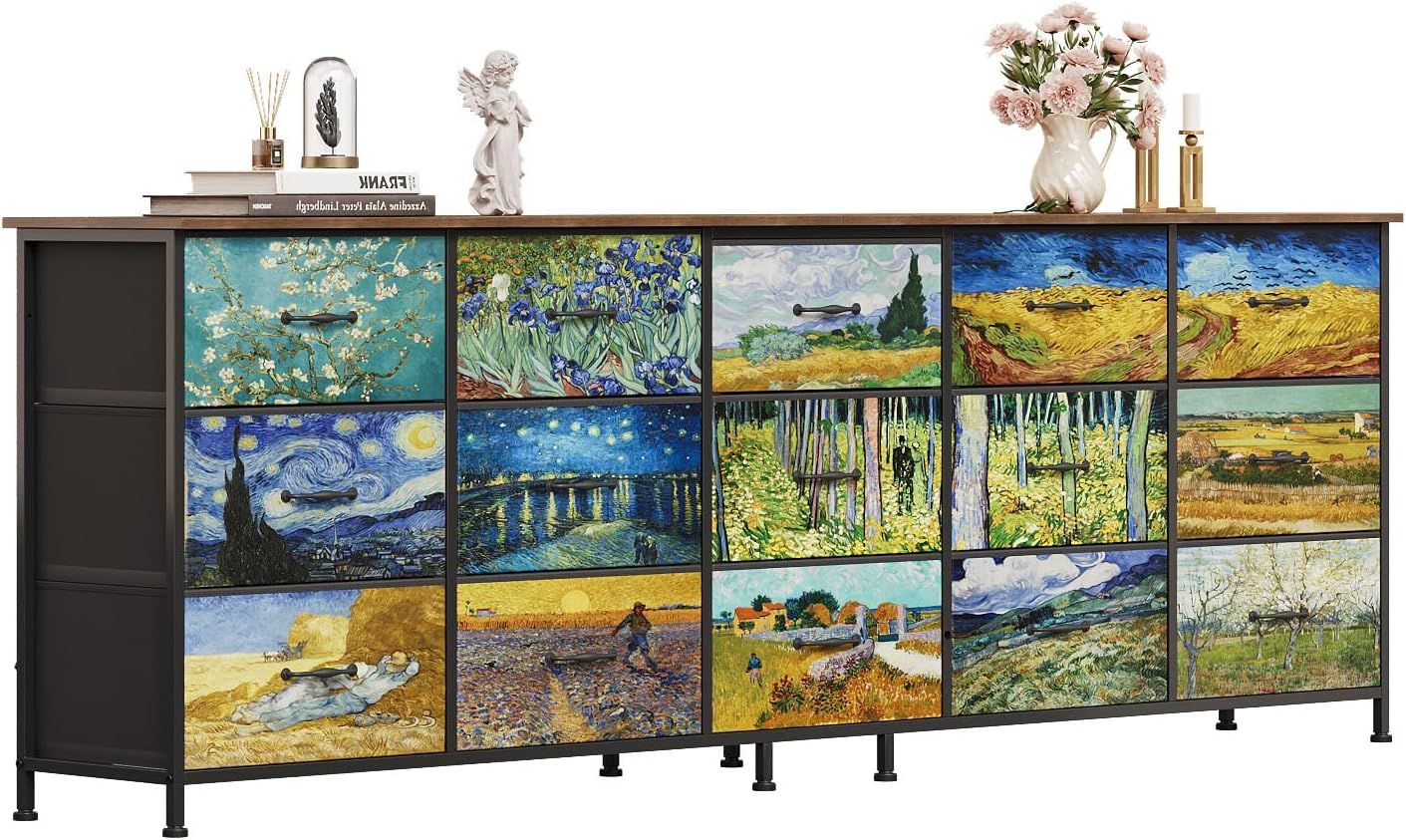 78.7" W Van Gogh 15 Drawer Dresser, TV Stand for Up to 85" TVs