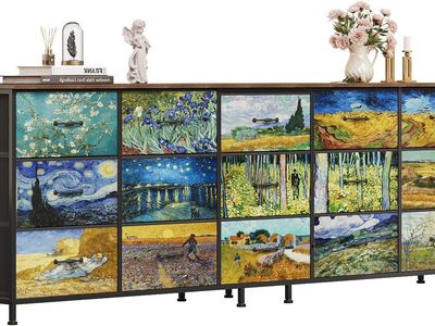 78.7" W Van Gogh 15 Drawer Dresser, TV Stand for Up to 85" TVs