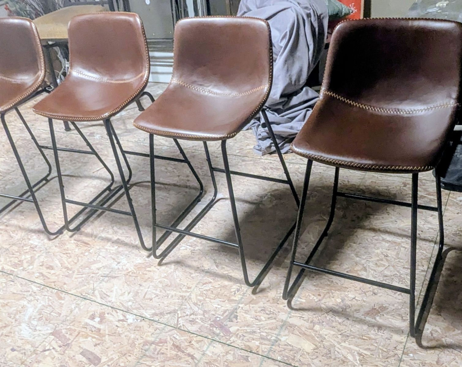 4 Brown Barstools