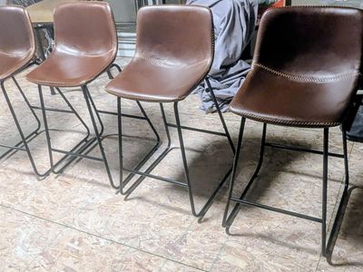 4 Brown Barstools