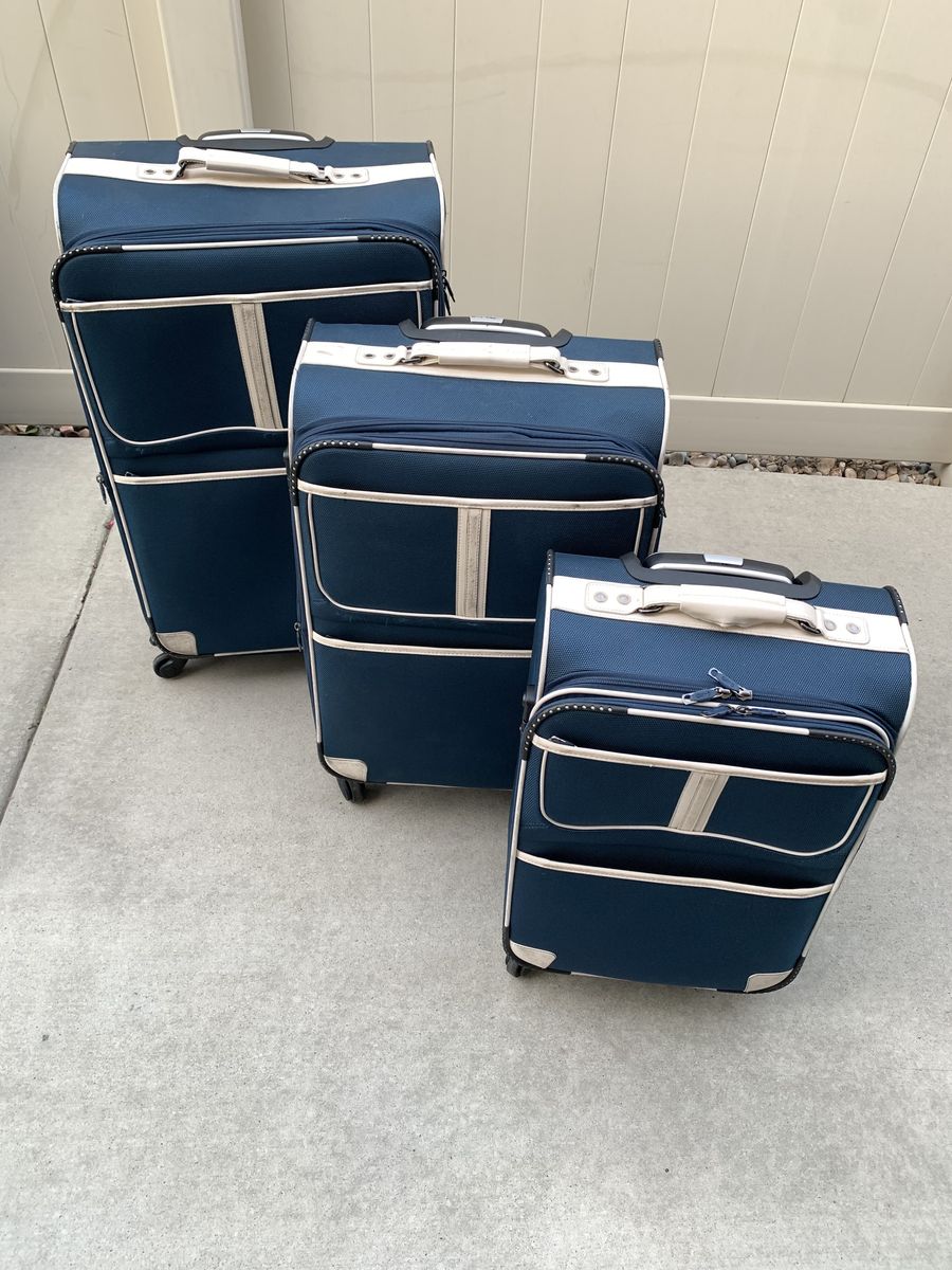 Coolife Luggage 3 Piece Set Suitcase Expandable TSA lock spinner softshell