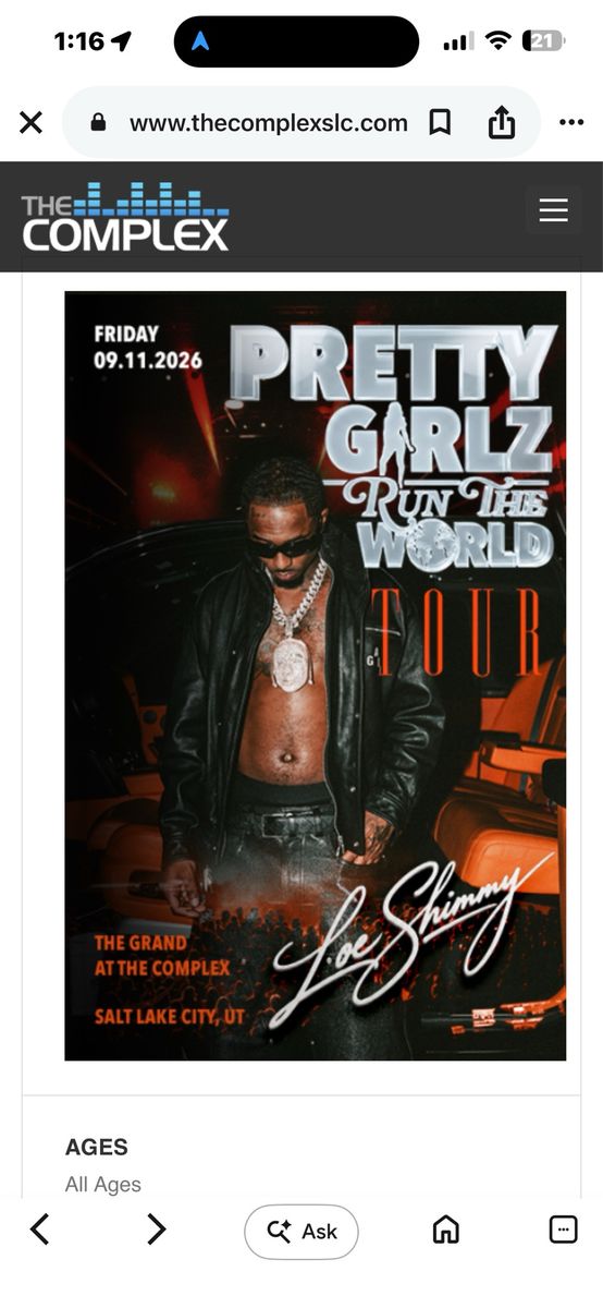 2 Loe Shimmy Tickets - Pretty Girlz Run The World Tour (Salt Lake City)