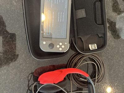 Nintendo Switch Lite Gray Handheld Console with Case and Headphones