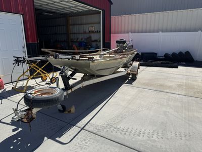 1997 14' Lowe Lake John With Trailer