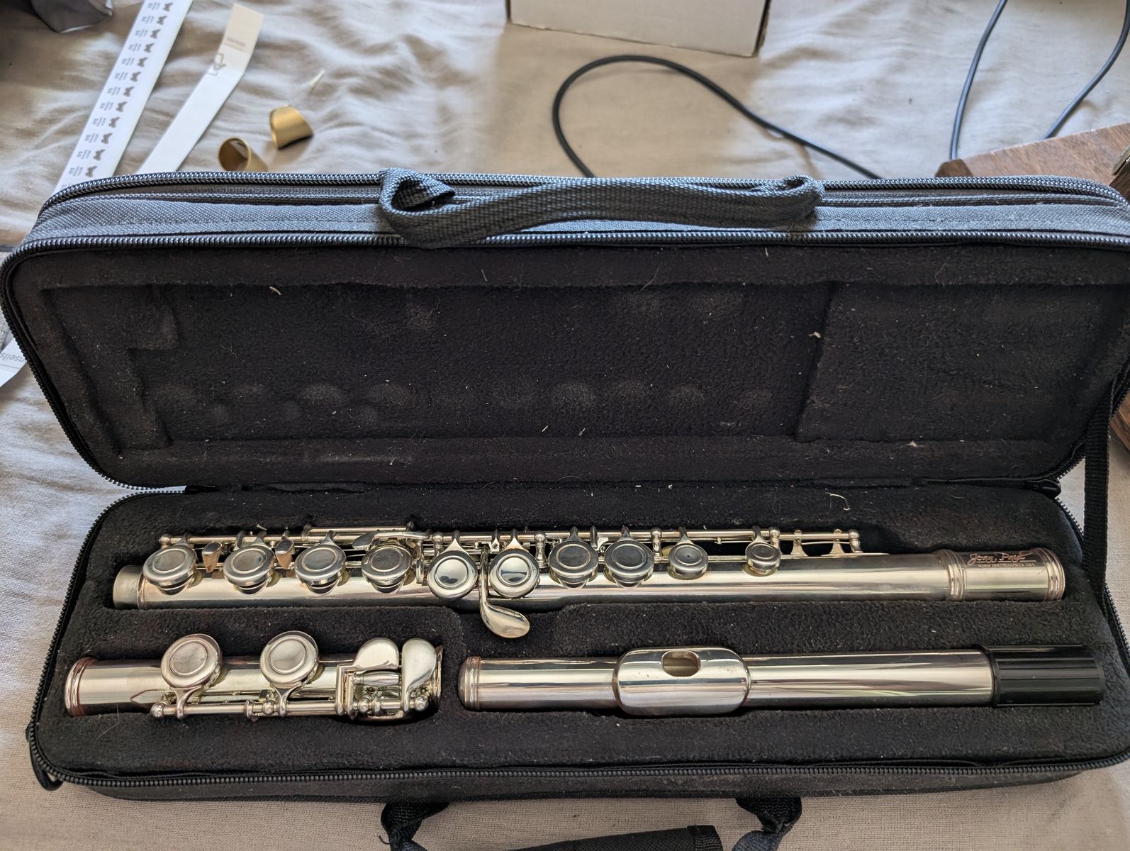 Jean Paul FL-220 Student Flute in C with Case - Excellent Condition, Silver