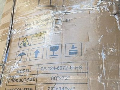Unbranded PF-124-6072-6-HS 60x72" Glass Shower Door Enclosure, Frosted