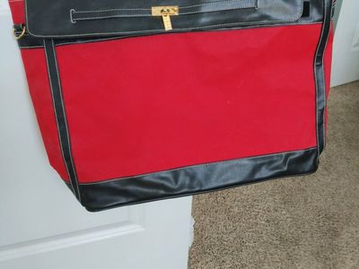 Red and black over night bag