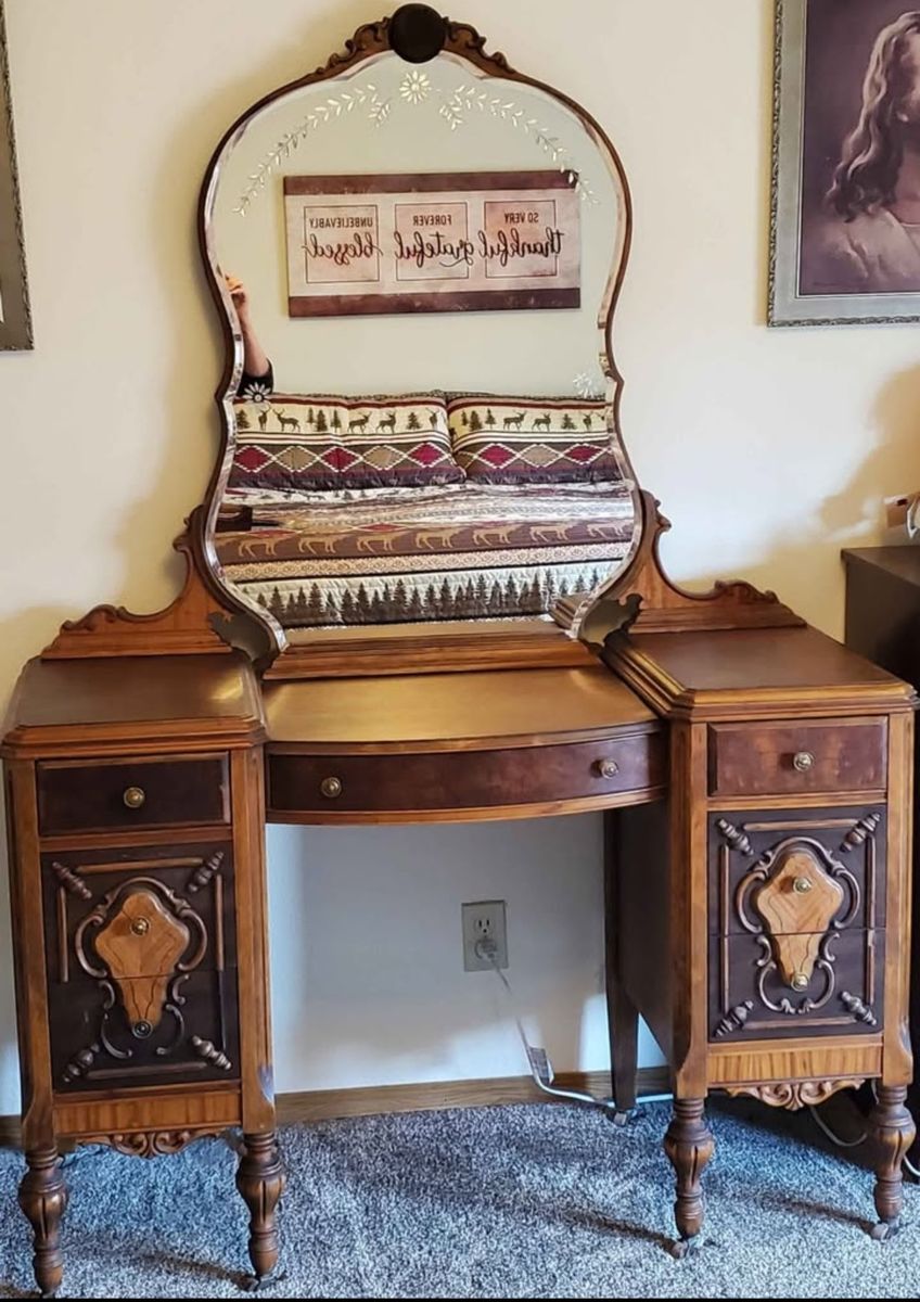 Antique Vanity and Bench