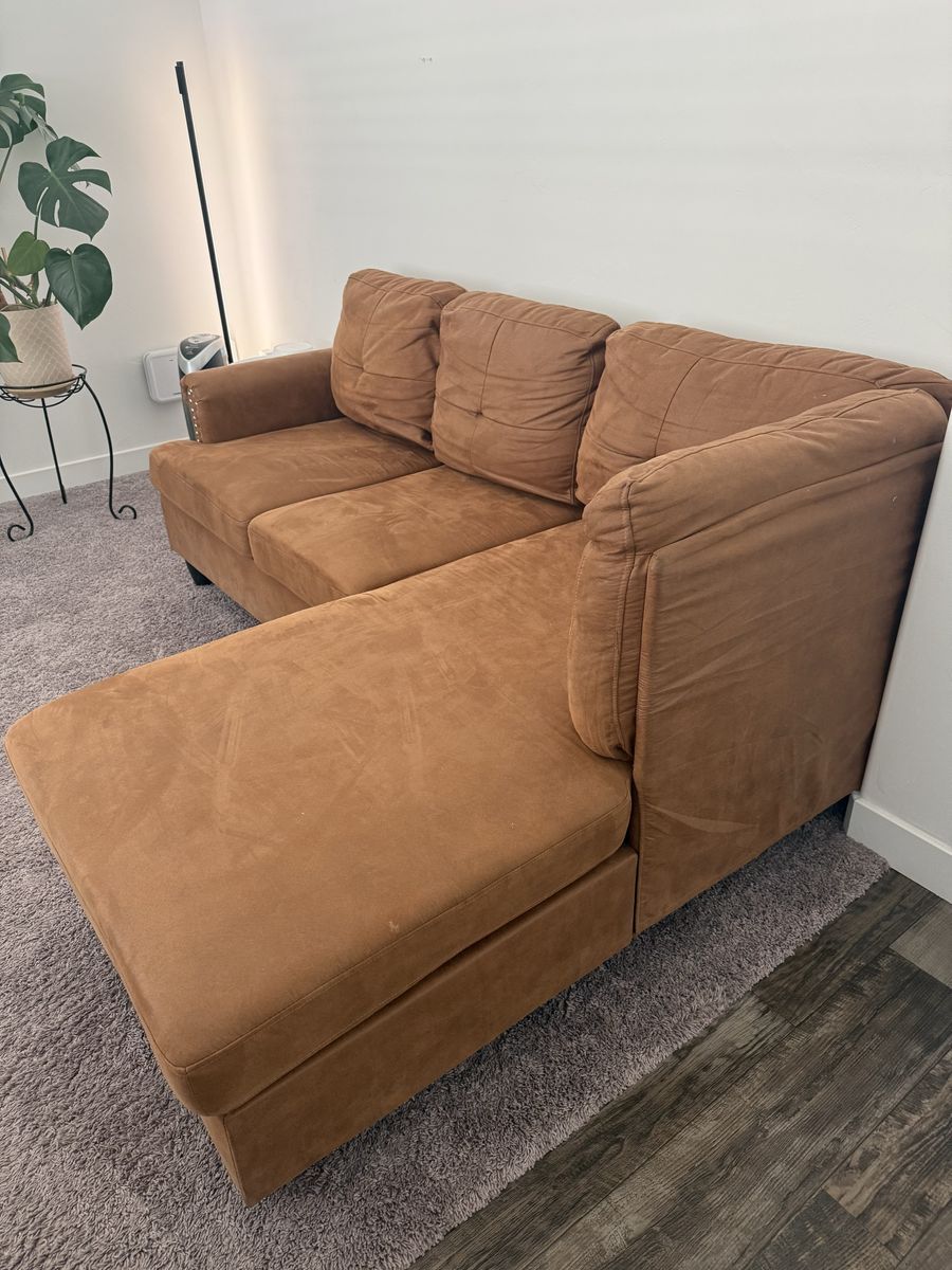 99" Wide faux Leather Couch