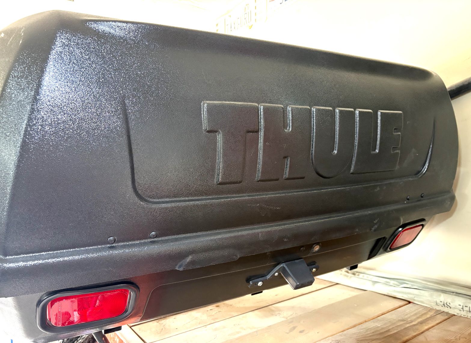Thule Hitch Mount Cargo Box - Rear Vehicle Storage w/ Tilt-Down Feature & Keys