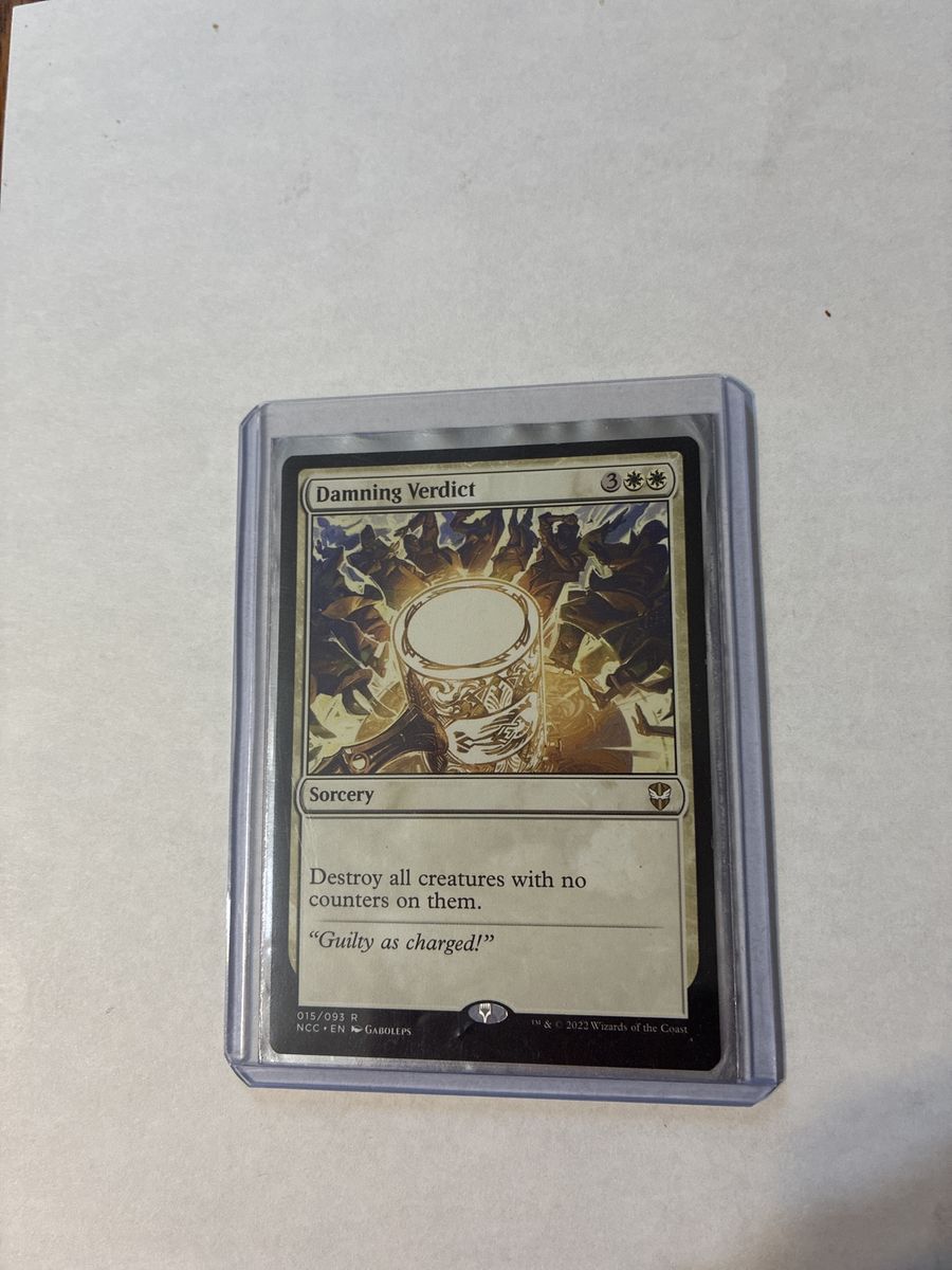 Magic: The Gathering Damning Verdict Sorcery Card - NCC 015/093 R 2022