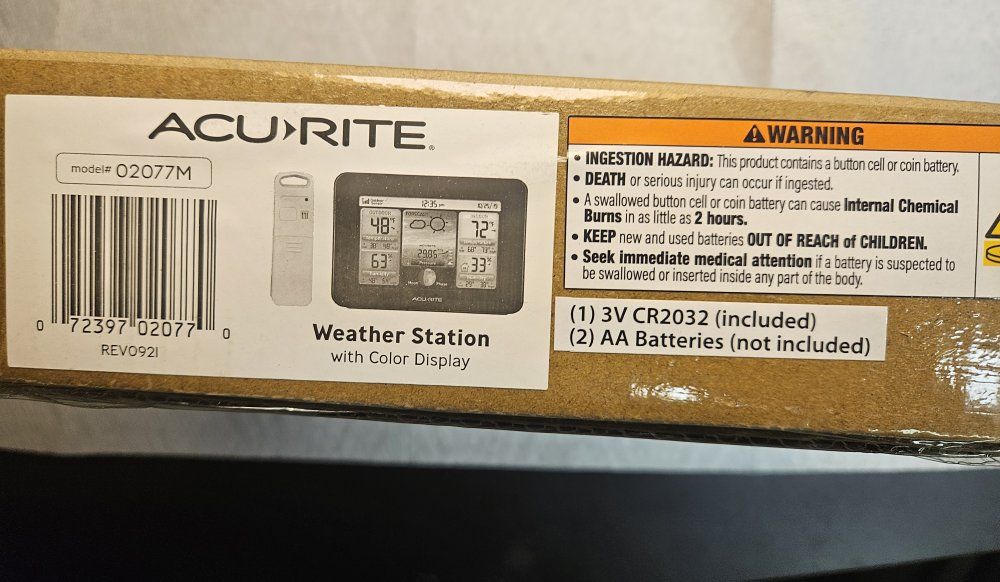 AcuRite Weather Station with Color Display Model 02077M