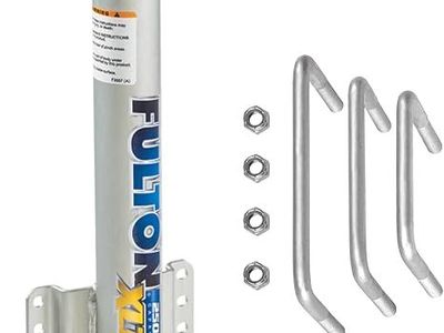 Fulton 141401 XLT Marine Powered Trailer Jack, 2,500 lbs. Lift Capacity, Bolt-On Side Mount, 22 Inch Travel