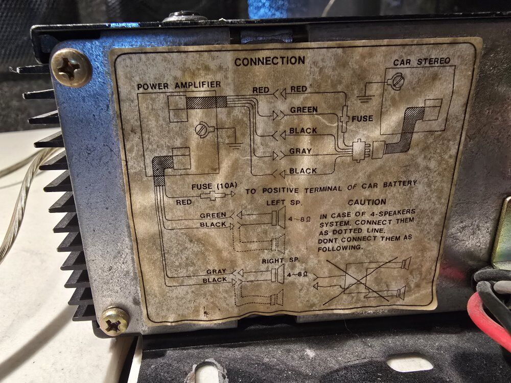 vintage Car Power Amplifier Pioneer AD-304