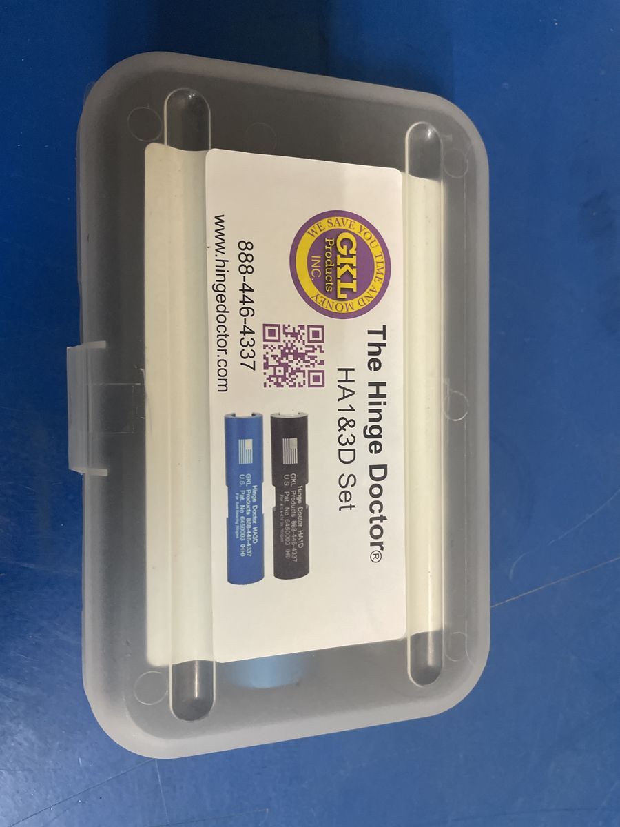 GKL Hinge Doctor HA1&3D Set Commercial Residential Hinge Repair Open Box