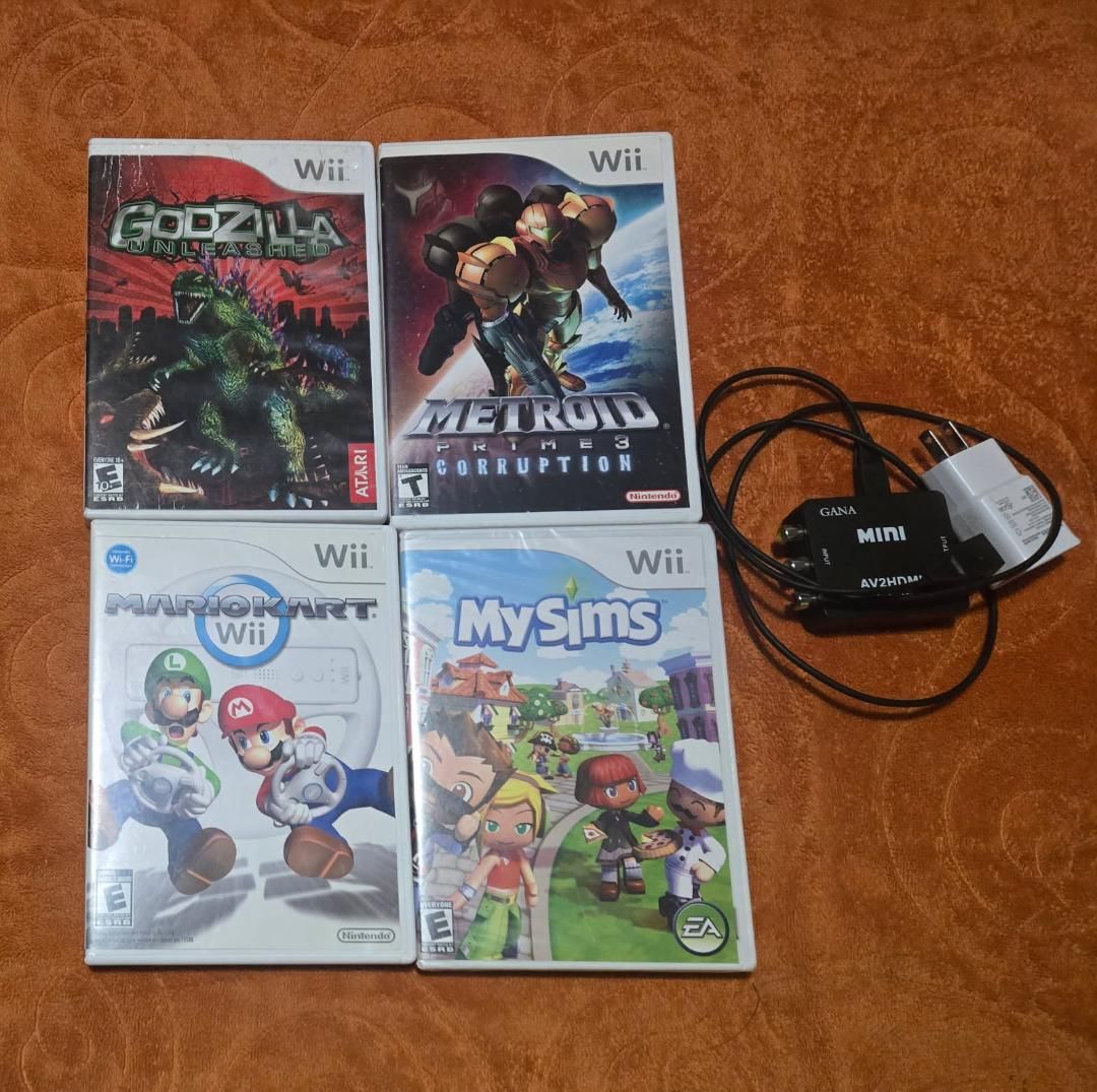 Nintendo Wii game bundle including Mario Kart! trades considered!