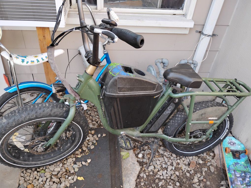 Rad Power Bikes RadRunner Electric Bike Fat Tire Olive Green Used